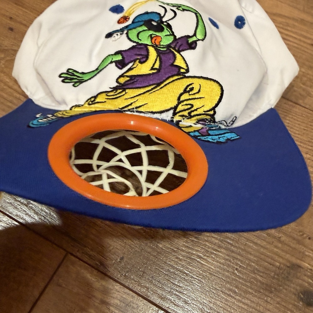 Hoop Hopper VTG Set The Curve Snapback Hat Cap Basketball Goal RARE Embroidered - Picture 2 of 8